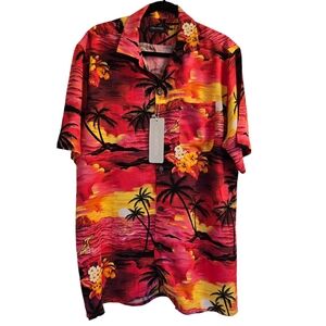 Tropical Sunset Men's Shirt by Lokubaton